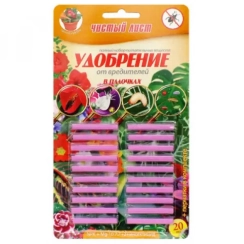  Удобрение Палочки Чистый Лист от вредителей 20 шт